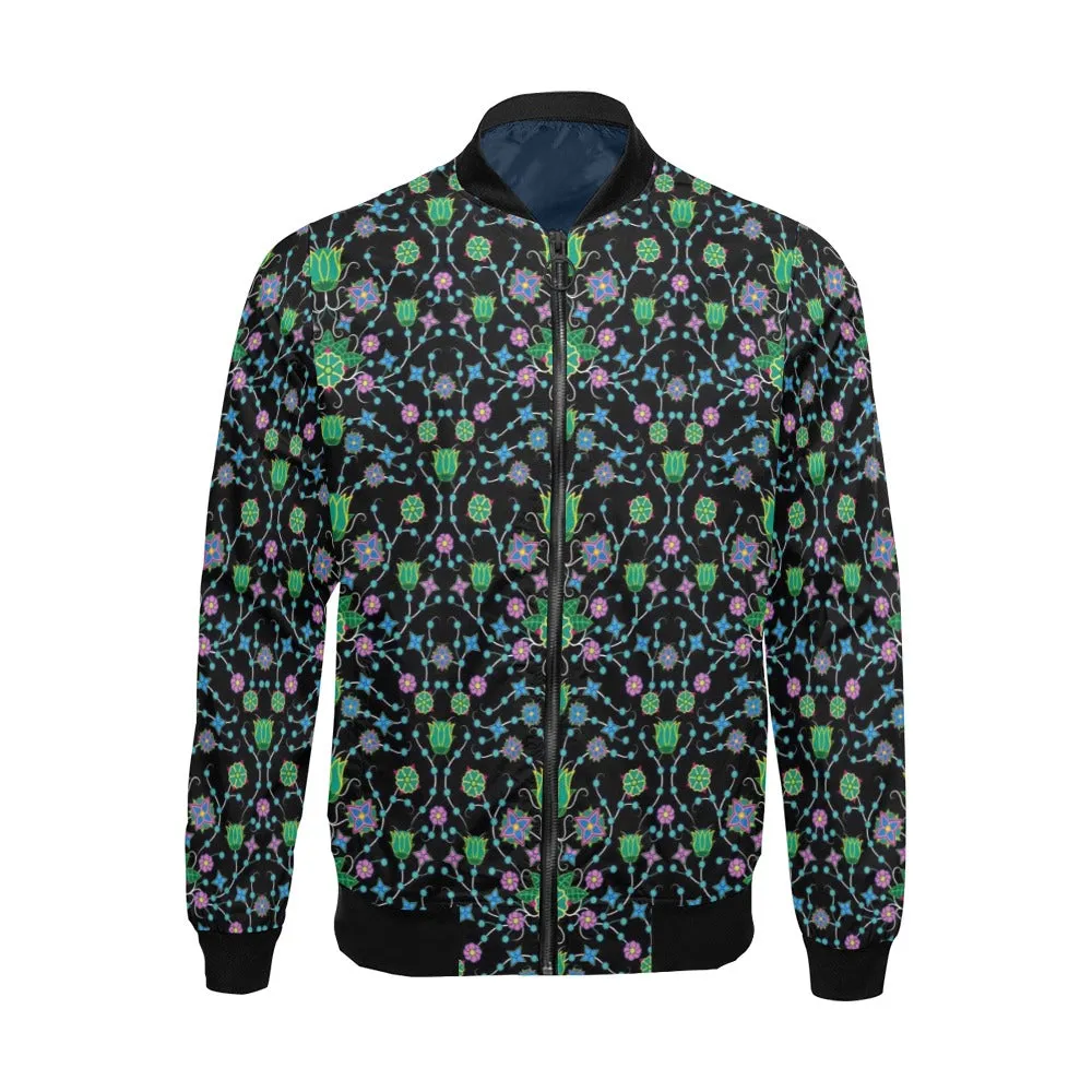 Floral Damask Garden Bomber Jacket for Men