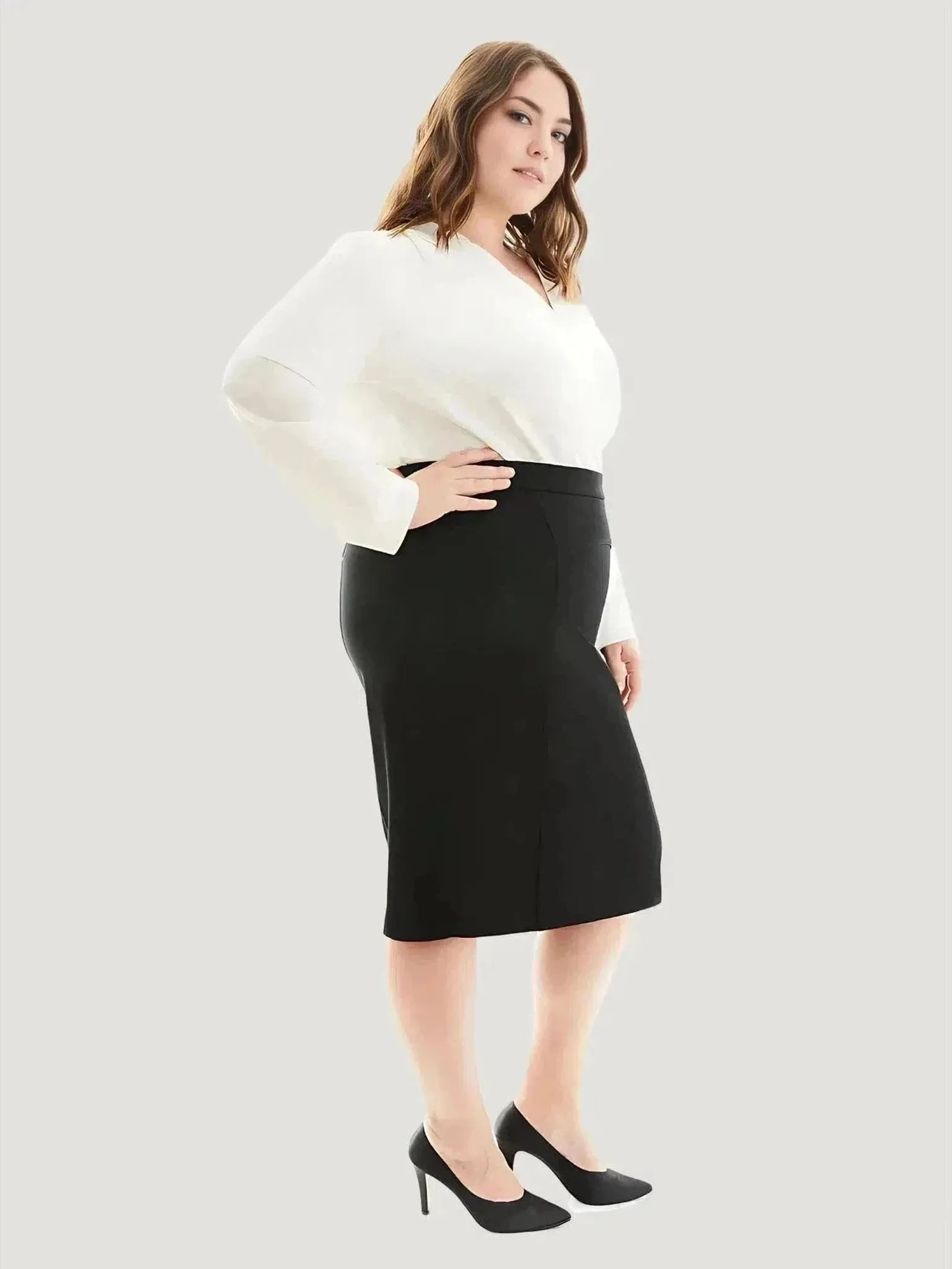 GRAVITAS Rosalind Plus Size Pencil Skirt