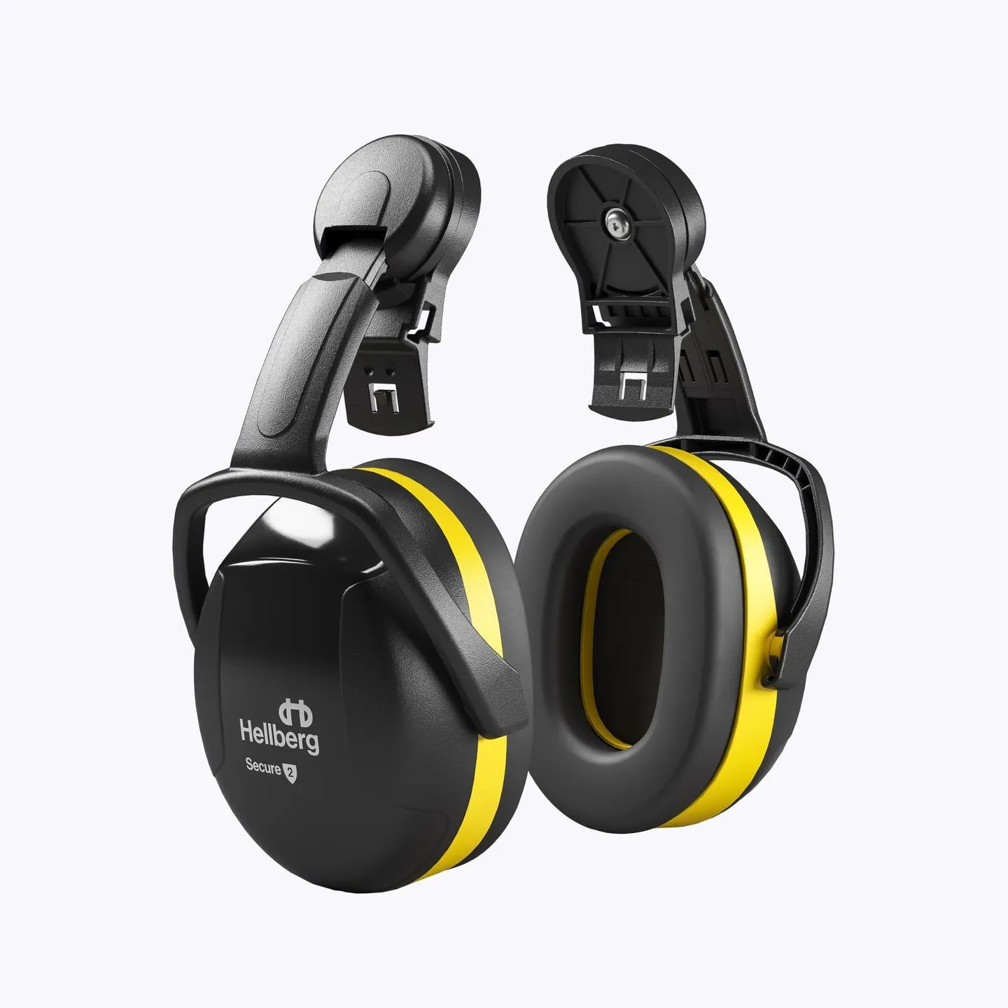 Hellberg® Secure S2C Yellow Helmet Mount Earmuffs (SLC80 28dB, Class 5)