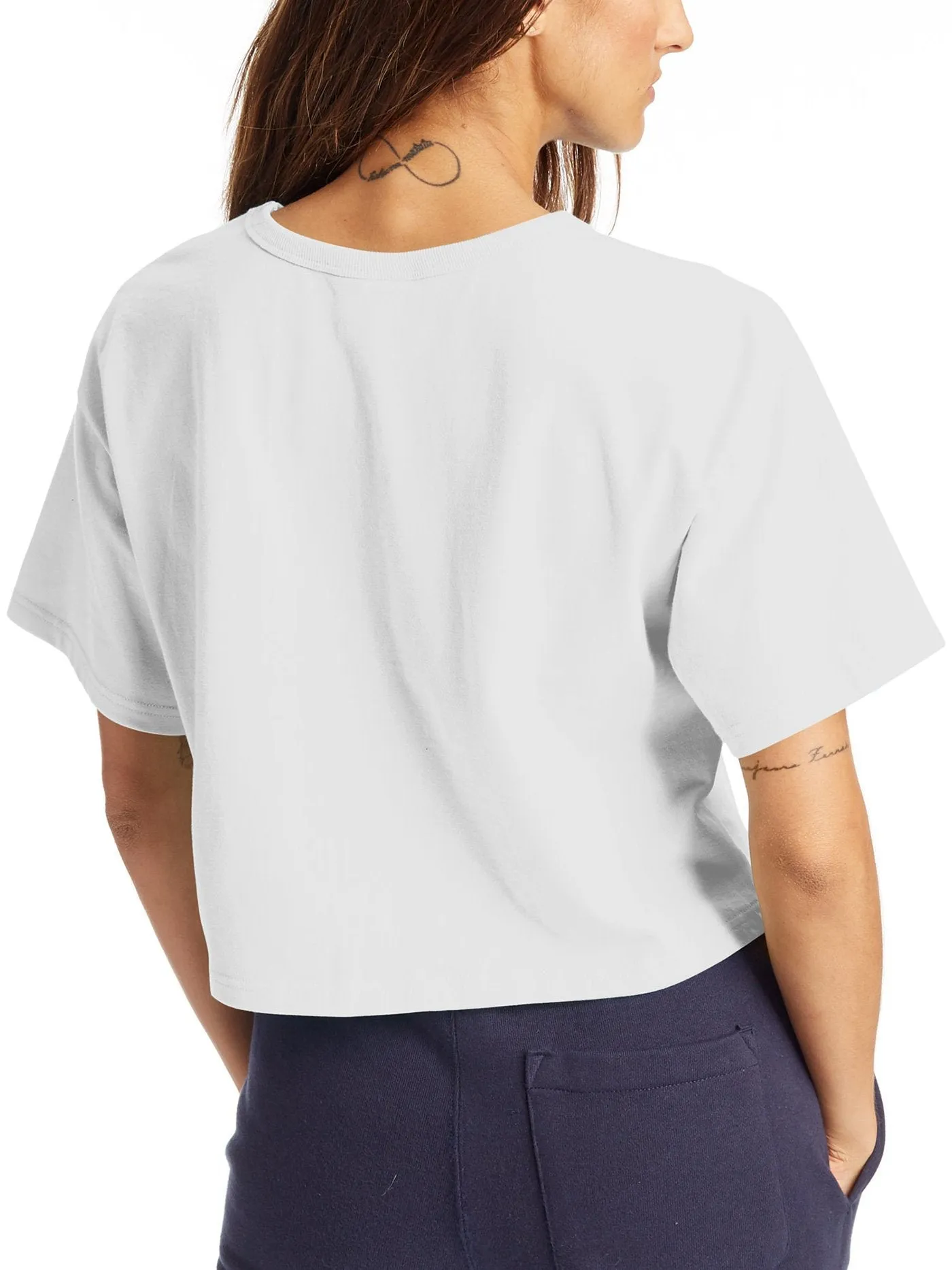 Heritage Cropped Ink Script T-Shirt