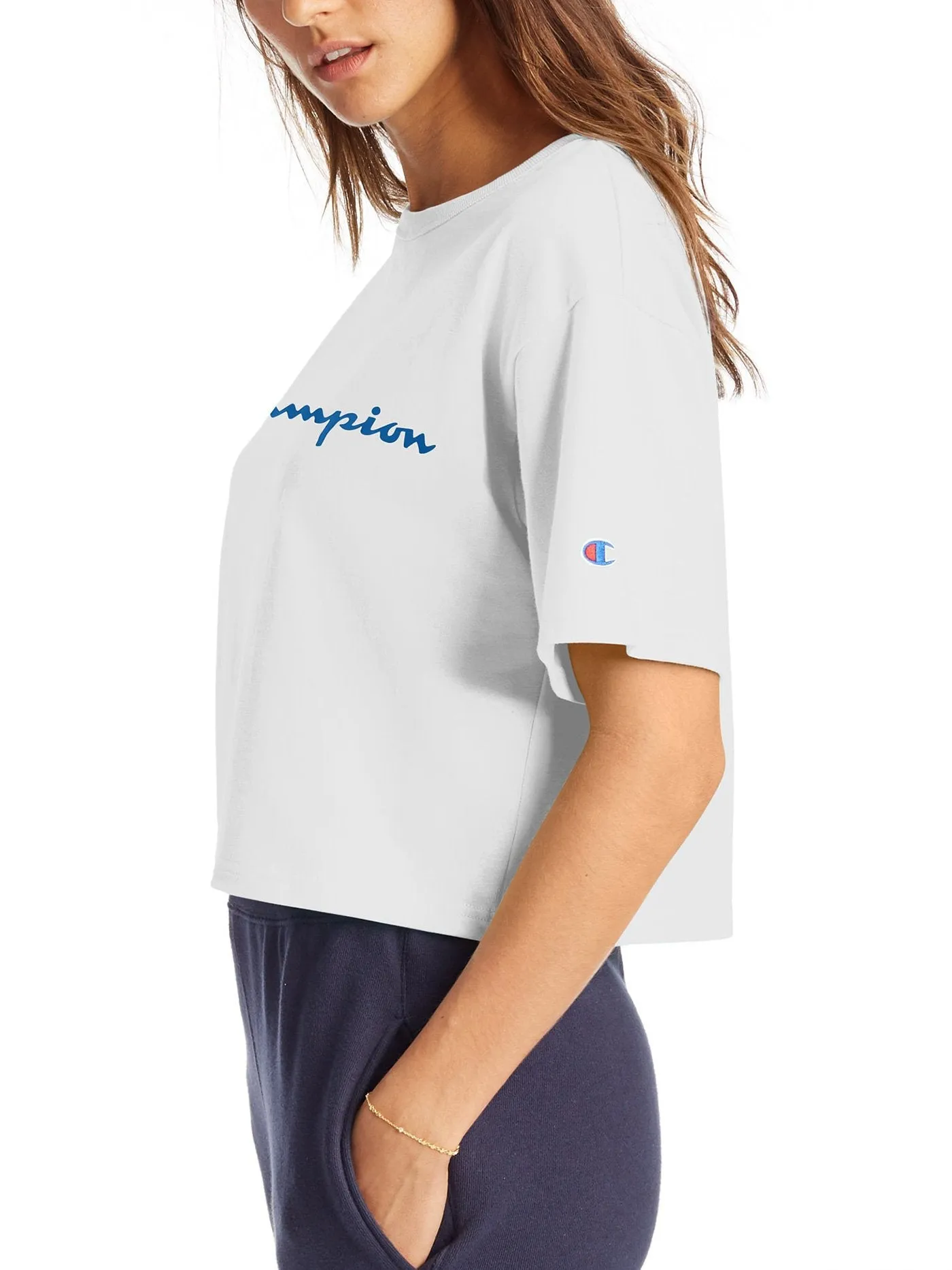 Heritage Cropped Ink Script T-Shirt