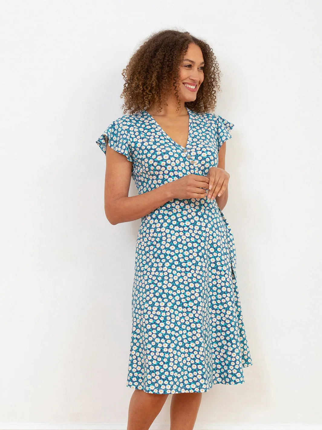 Highcliffe jersey wrap dress daisy fields