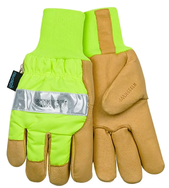 Hydroflector Lined Waterproof Hi-Vis Pigskin Palm Gloves