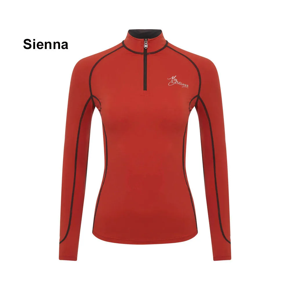 IT02156 My LeMieux Ladies Base Layer Quarter Zip Long Sleeve Shirt - Sienna