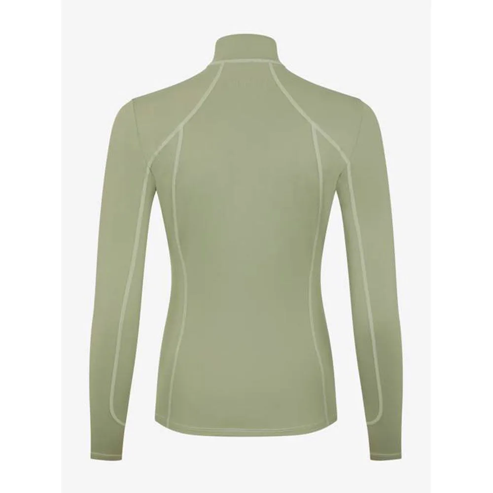 IT04001 My LeMieux Ladies Base Layer Quarter Zip Long Sleeve Shirt - Fern