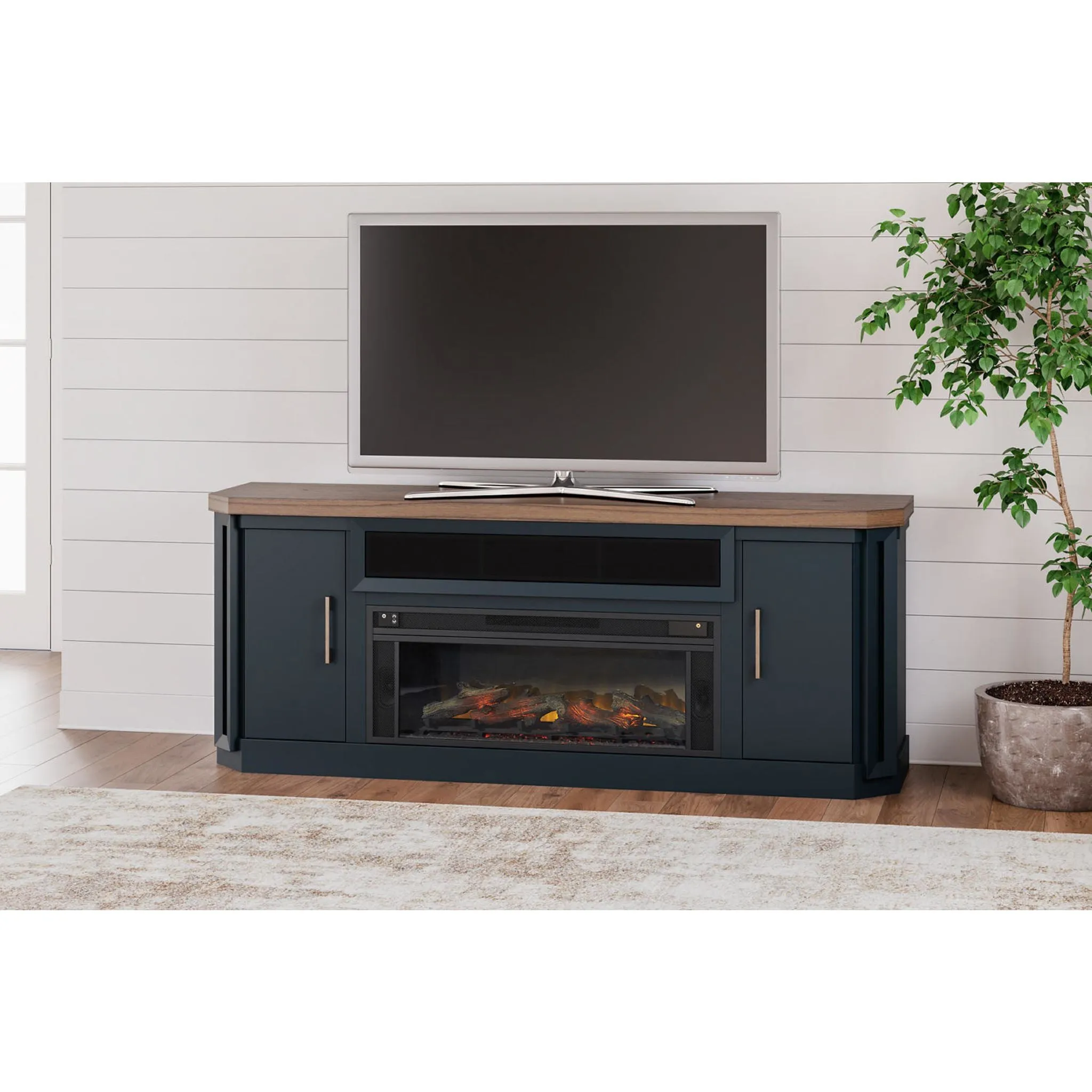 Landocken TV Stand with Fireplace