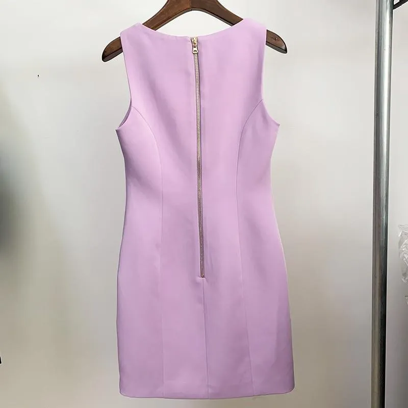 Lavander Sleeveless Mini Tank Dress