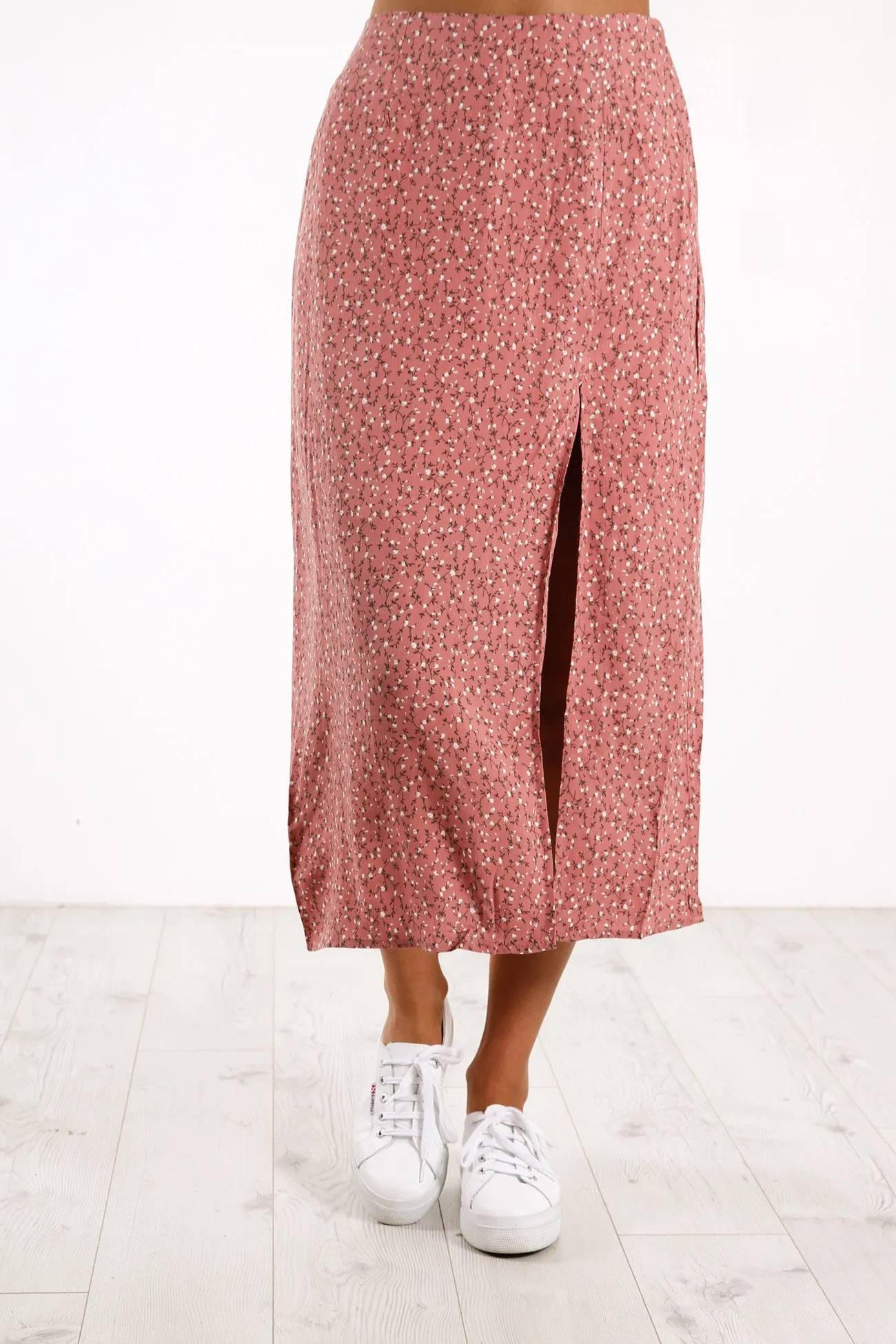 Lolita Floral Midi Skirt Print