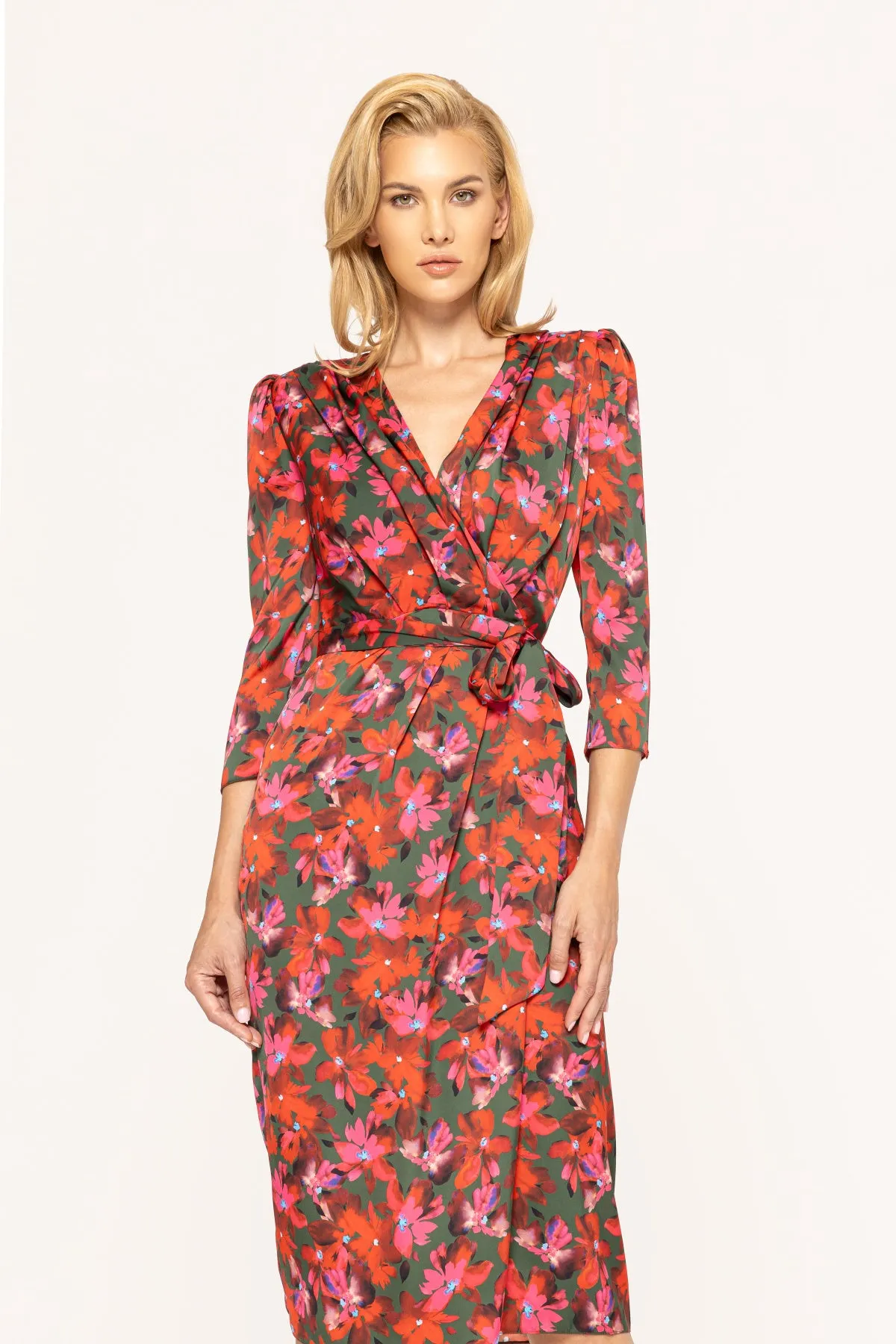 Madison Print Wrap Dress