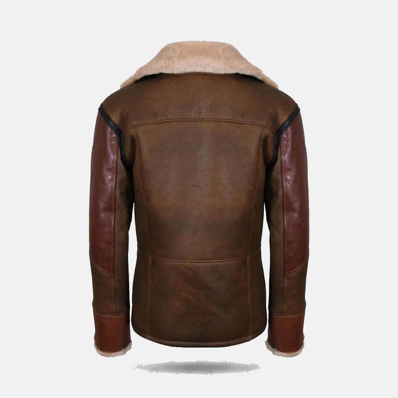 Men's Aviator RAF B3 Leather Bomber Flying Jacket