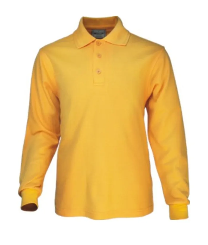 Mens Basic Long Sleeve Polo