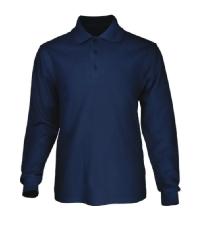 Mens Basic Long Sleeve Polo