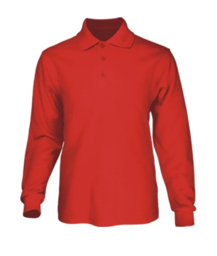 Mens Basic Long Sleeve Polo