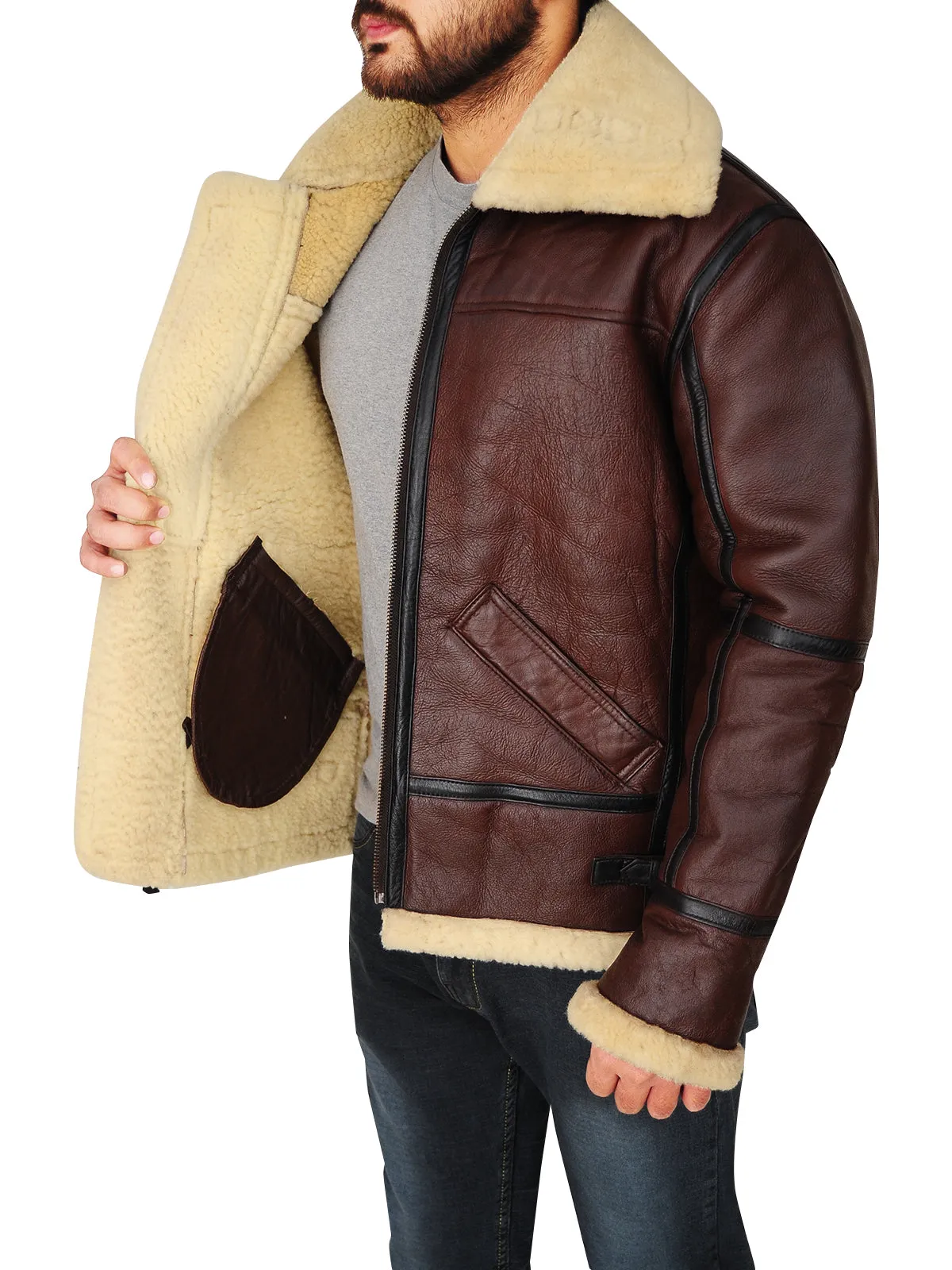 Men's Shearling B3 Bomber Jacket