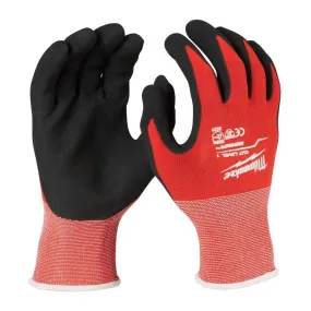 Milwaukee Cut Level 1 Nitrile Dipped Cut Resistant Gloves Red XL 1 pair