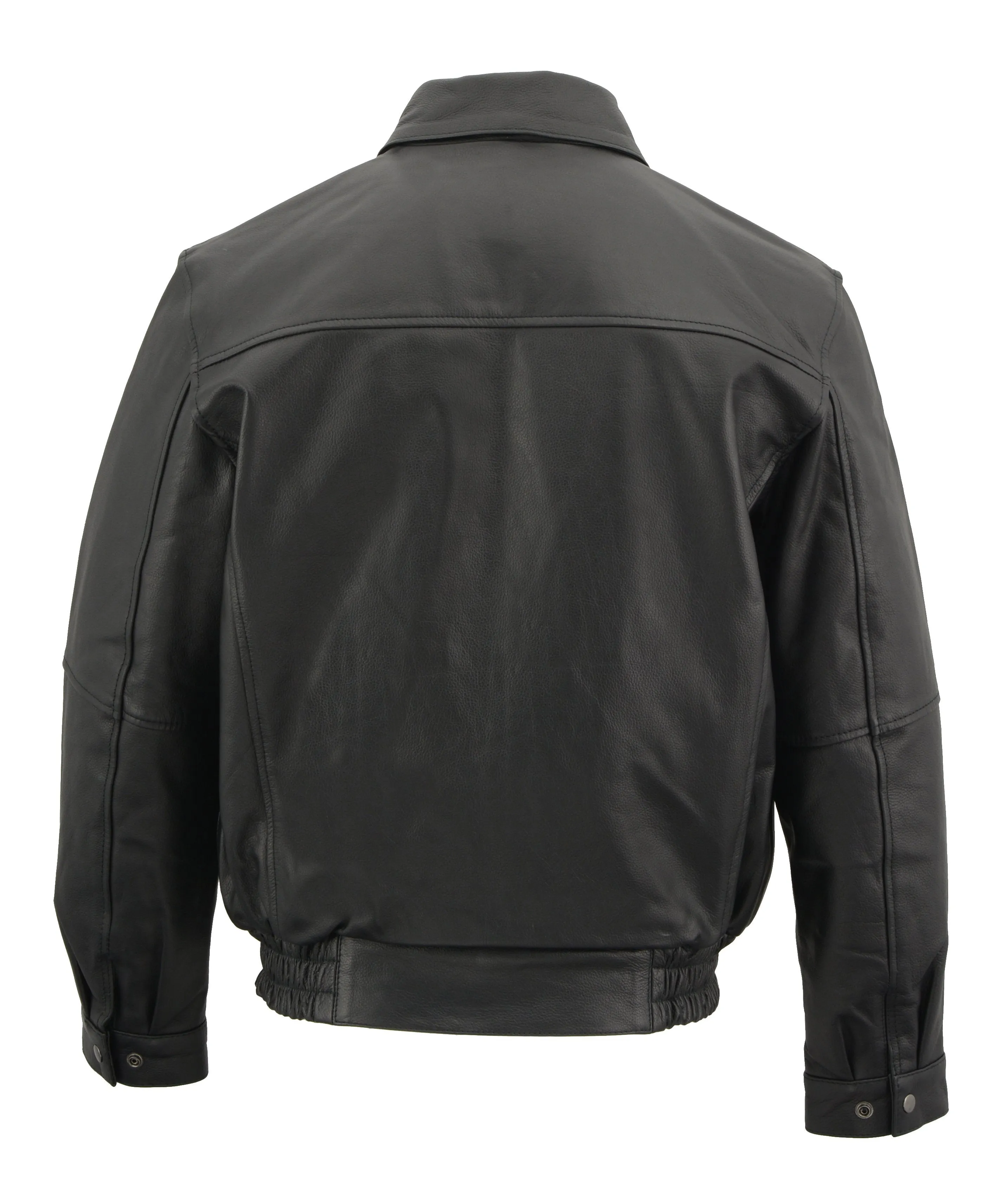 Milwaukee Leather Men's Classic Black Bomber Leather Jacket SFM1519