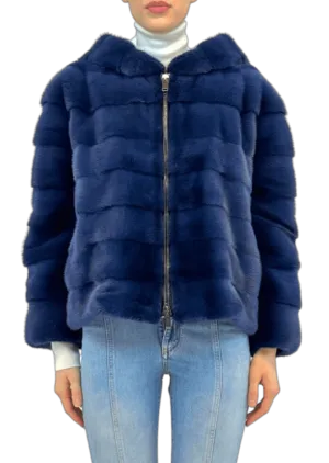 MINK JACKET WITH HOOD