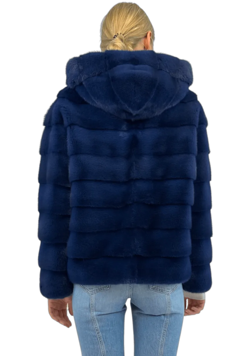 MINK JACKET WITH HOOD