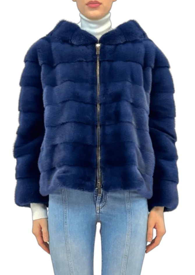 MINK JACKET WITH HOOD