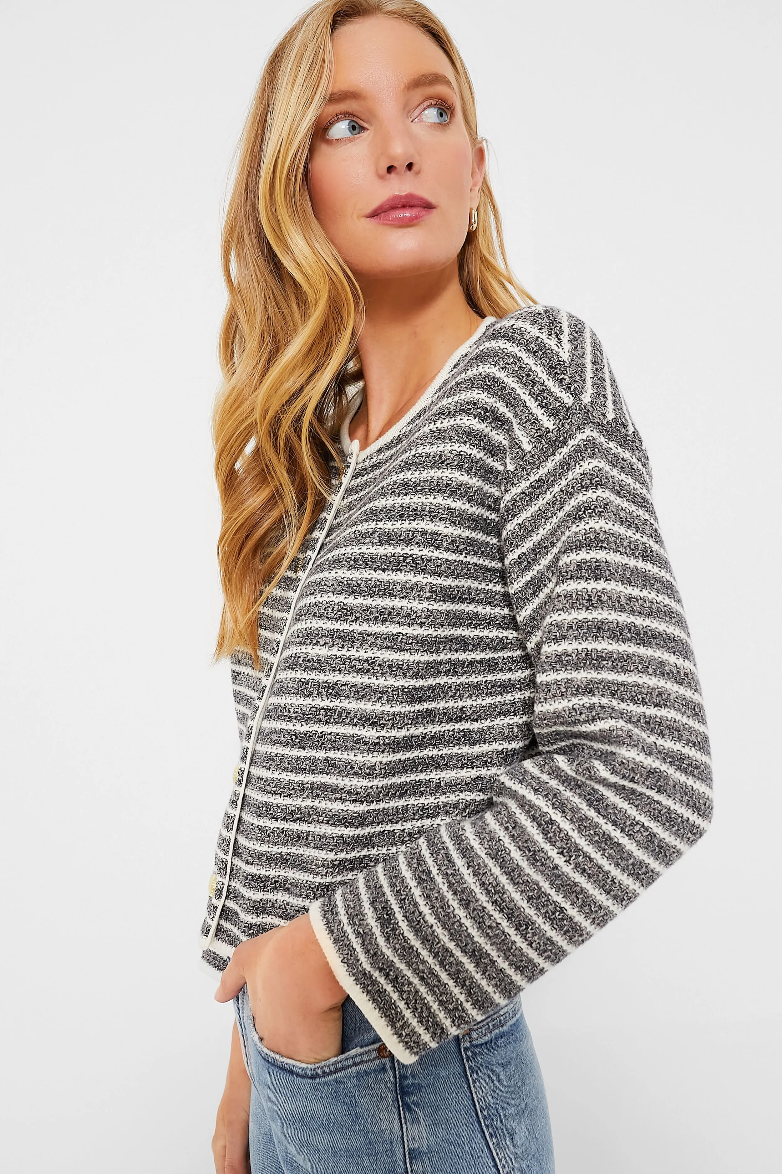 Multi Stripe REI Knitted Cardigan