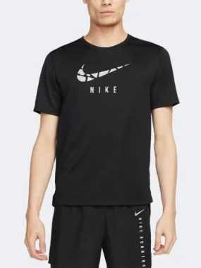 Nike Run Division  Men Running T-Shirt Black