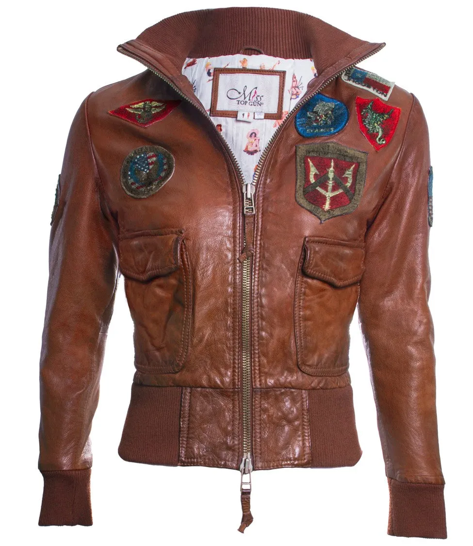 OFFICIAL MISS TOP GUN® LEATHER JACKET