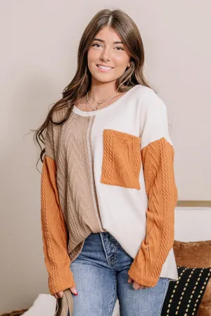 Over And Over Color Block Top