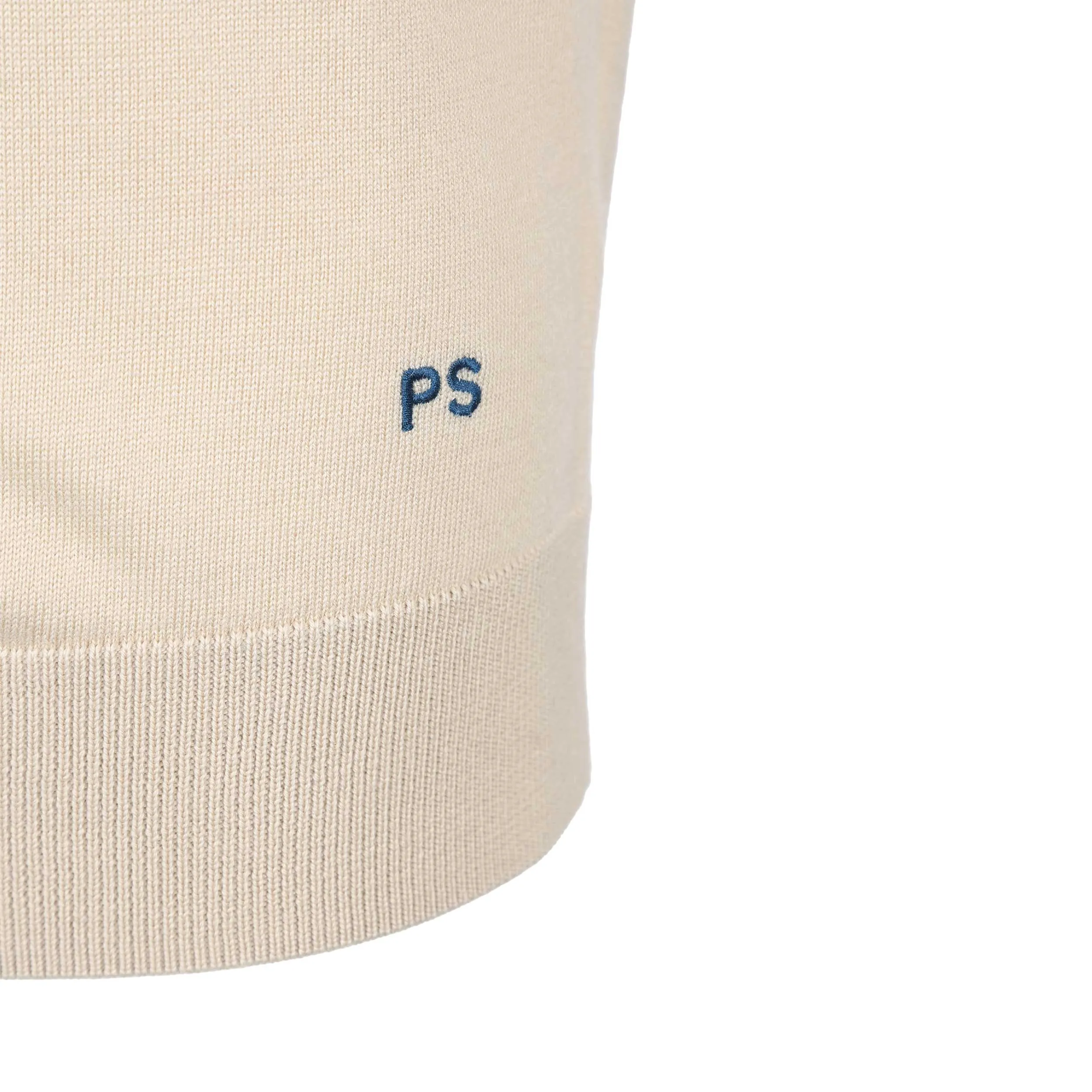 Paul Smith 4 Button LS Polo Knitwear in Beige