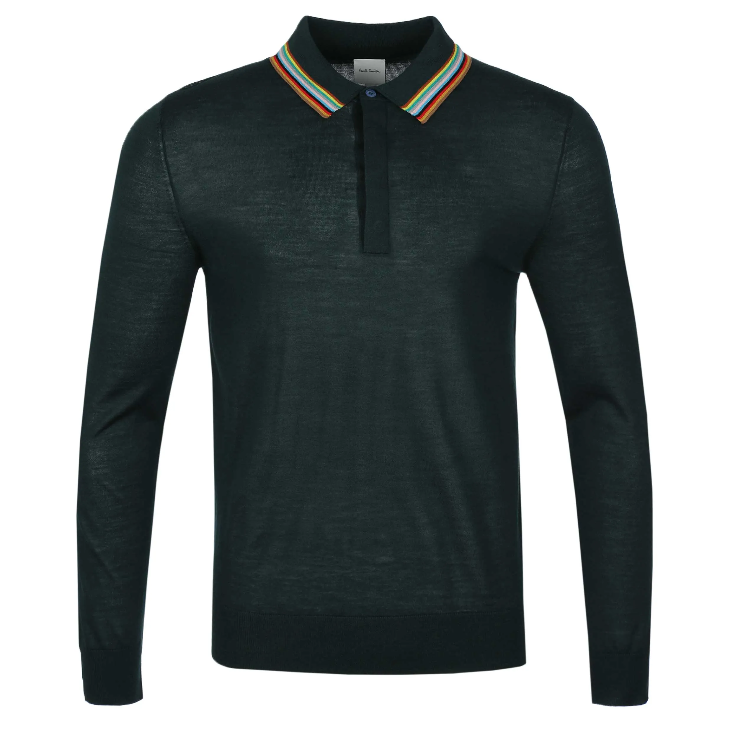 Paul Smith LS Polo Knitwear in Petrol Green