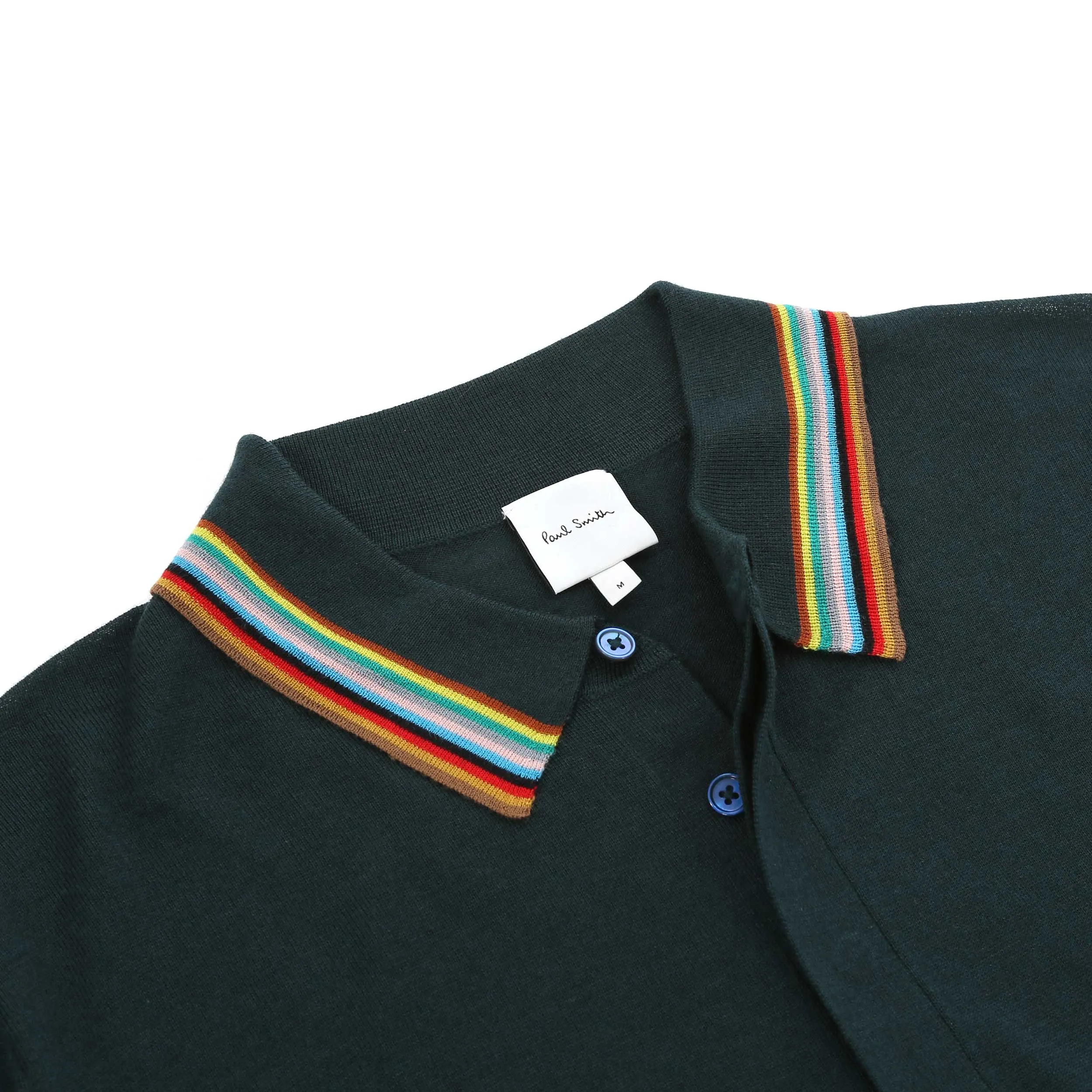 Paul Smith LS Polo Knitwear in Petrol Green