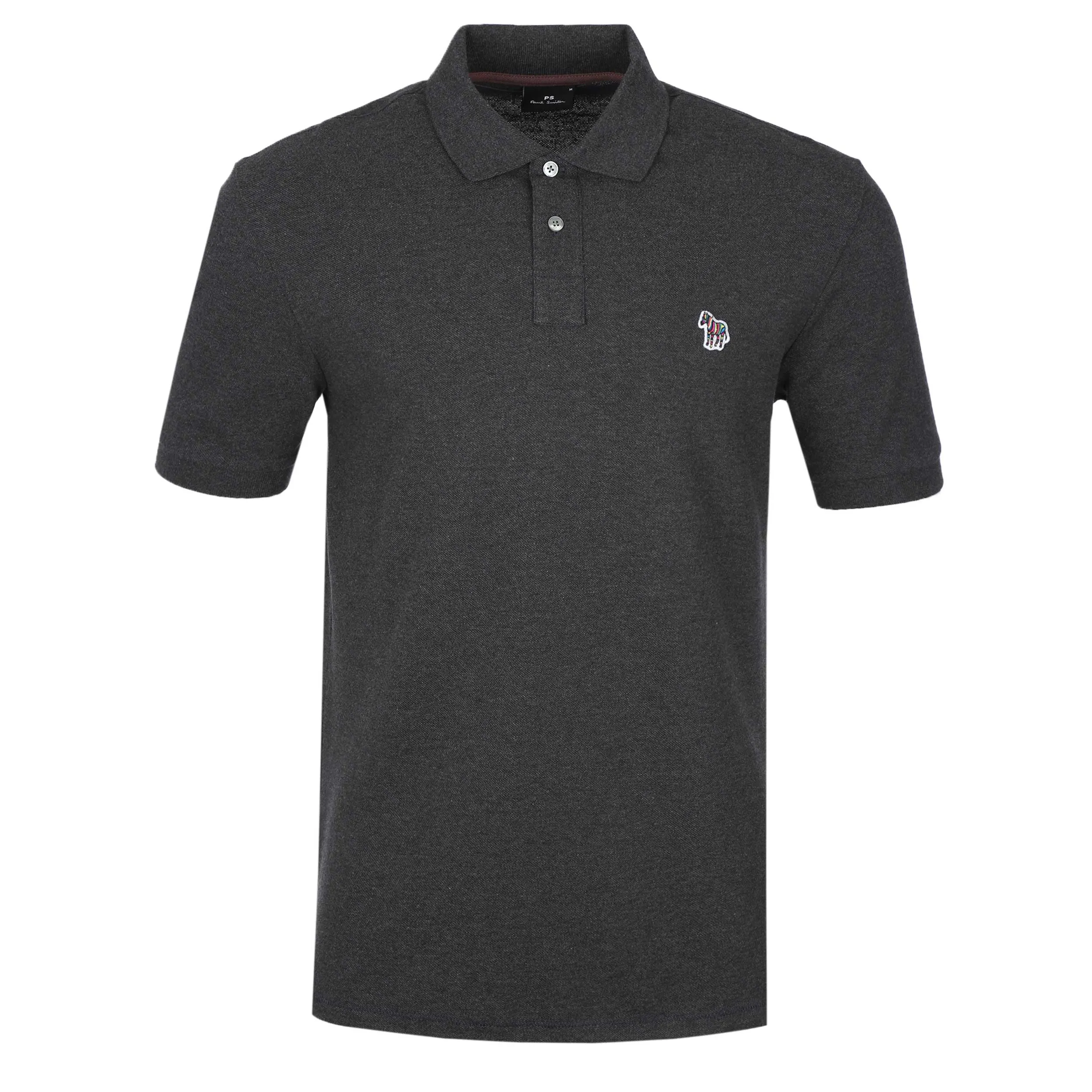 Paul Smith Zebra Badge Polo Shirt in Black Melange