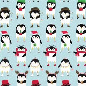 Penguin Dress Up Wrapping Paper Roll