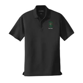 Personalized Lambda Chi Crest Black Performance Polo