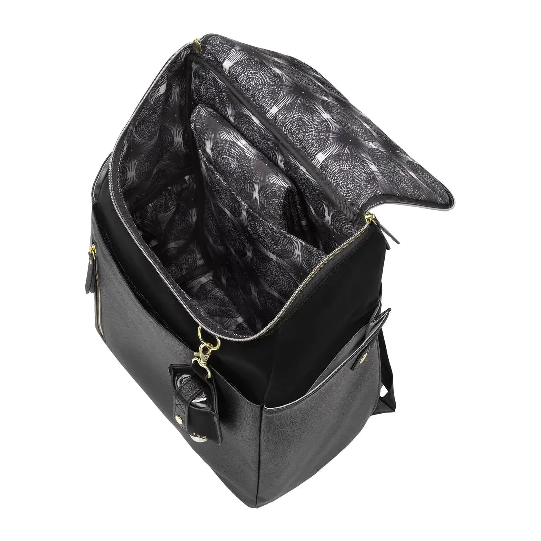 Petunia Tempo Backpack Diaper Bag in Twilight Black