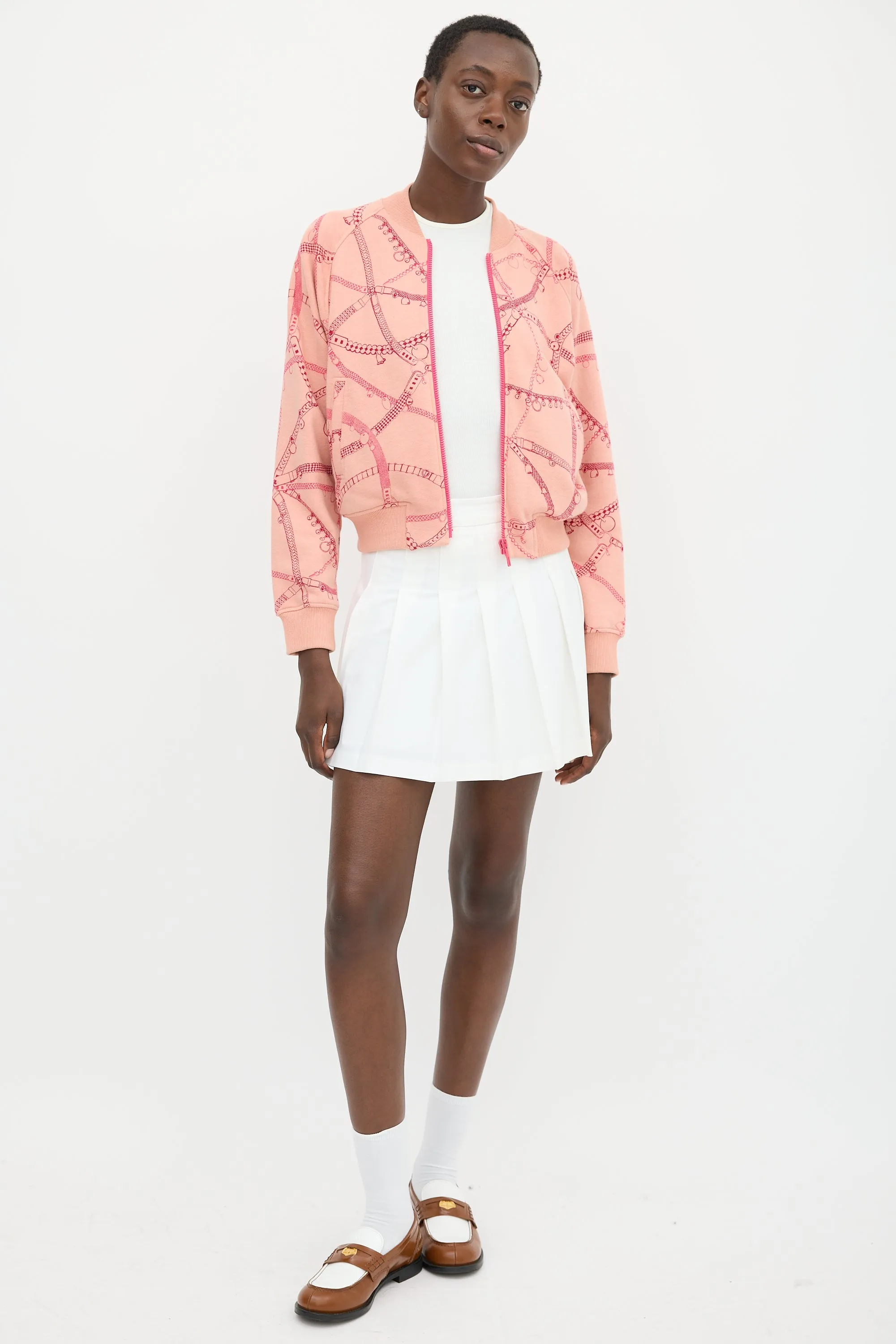 Pink Cotton Tresor de Medor Bomber Jacket