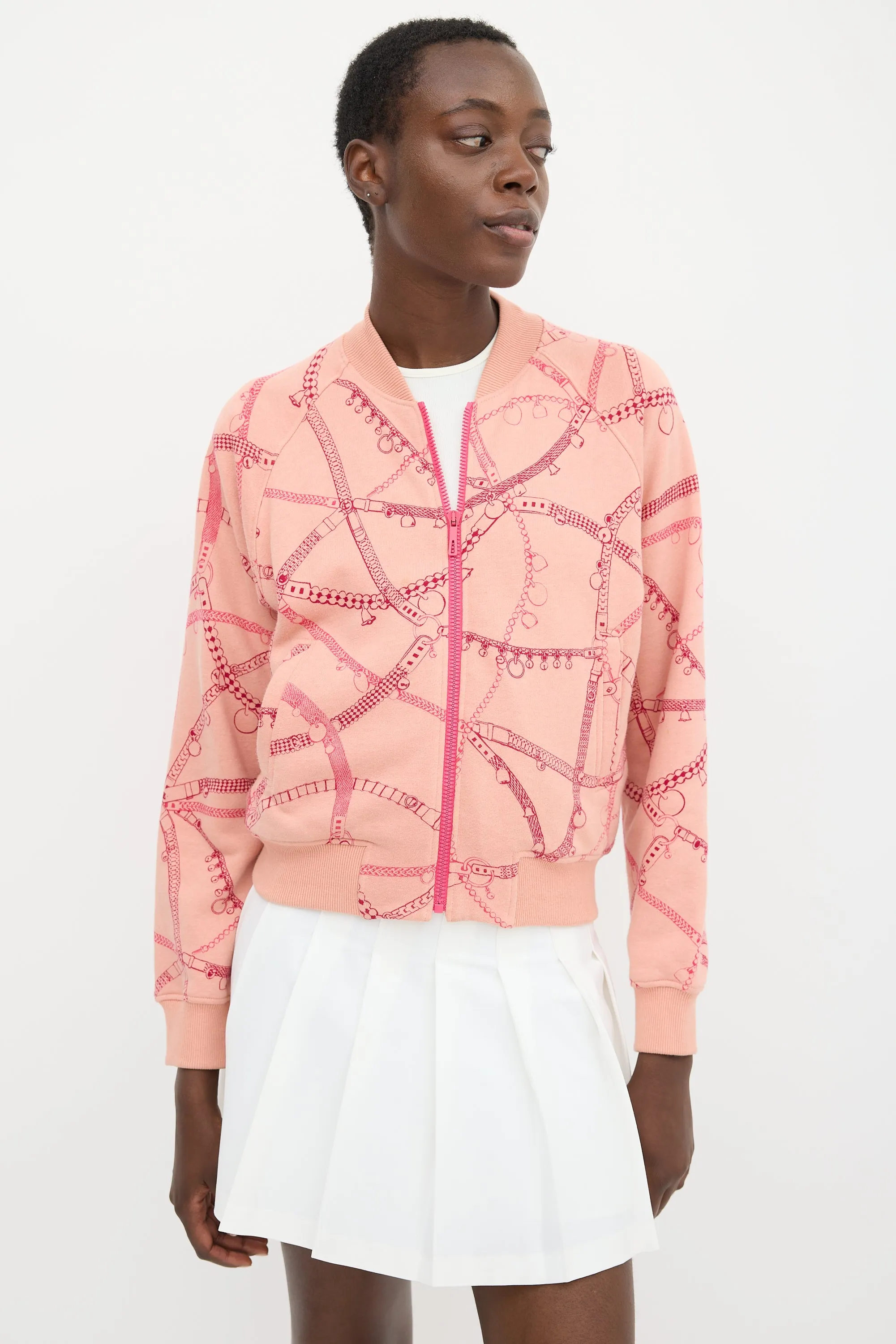 Pink Cotton Tresor de Medor Bomber Jacket