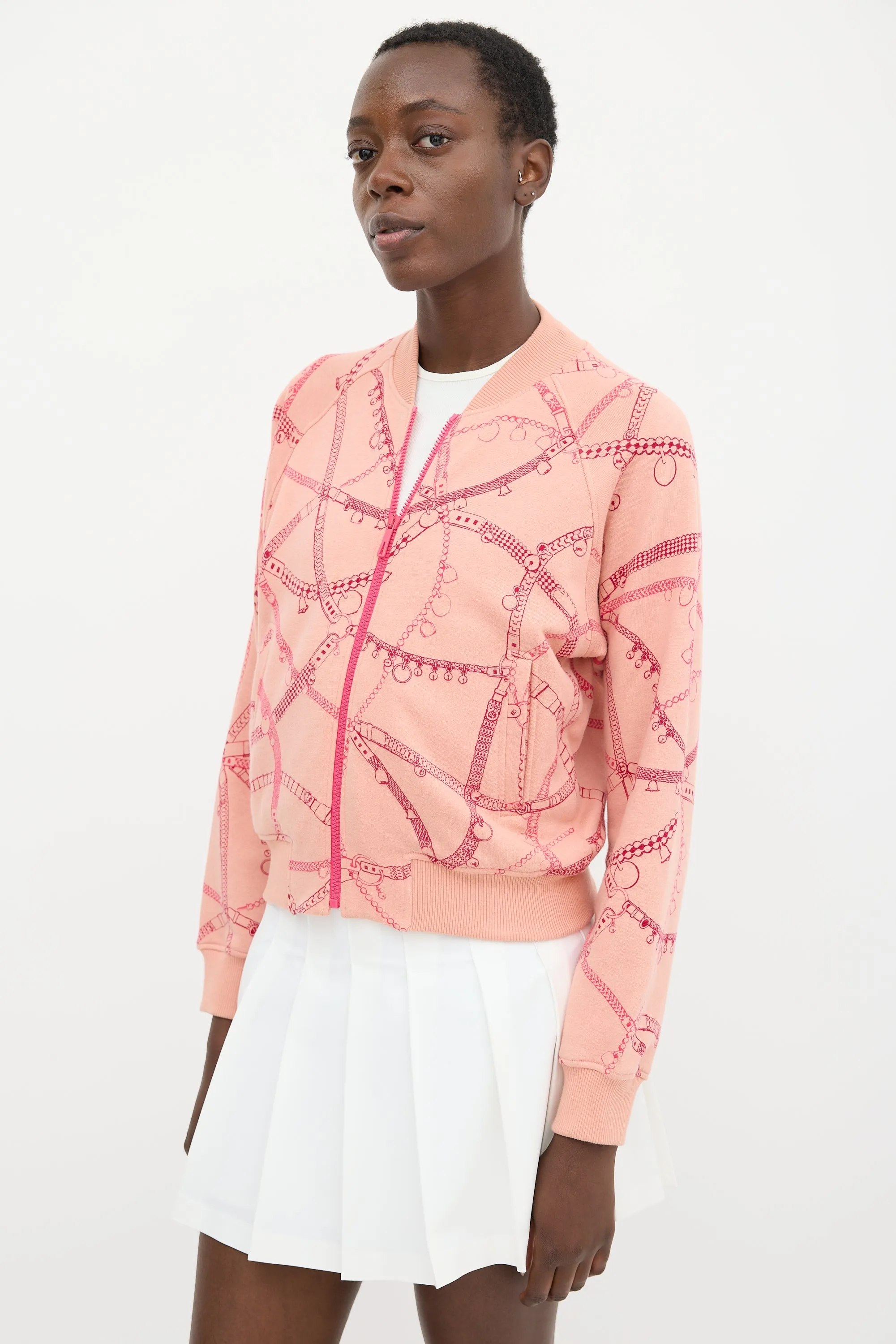 Pink Cotton Tresor de Medor Bomber Jacket