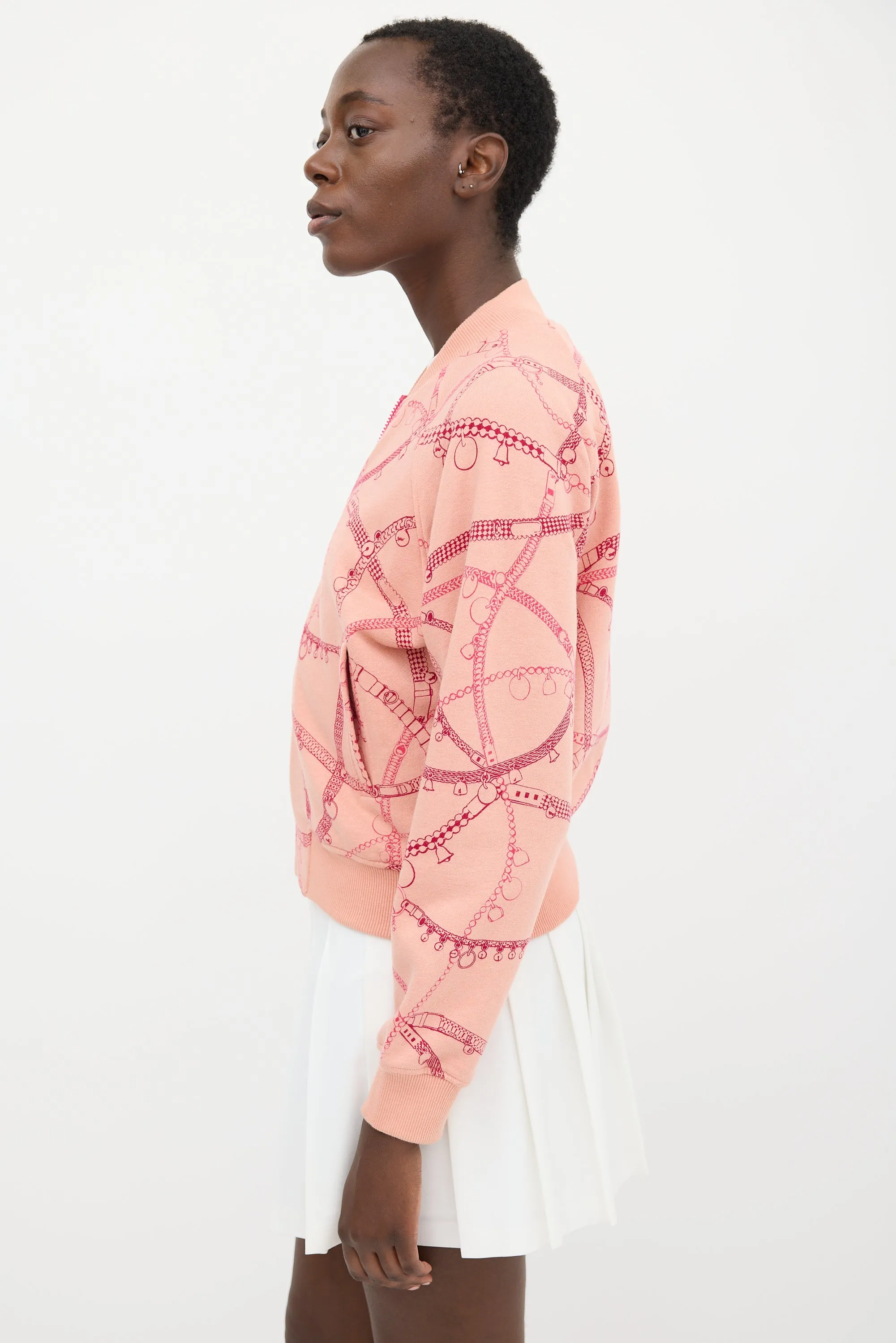 Pink Cotton Tresor de Medor Bomber Jacket