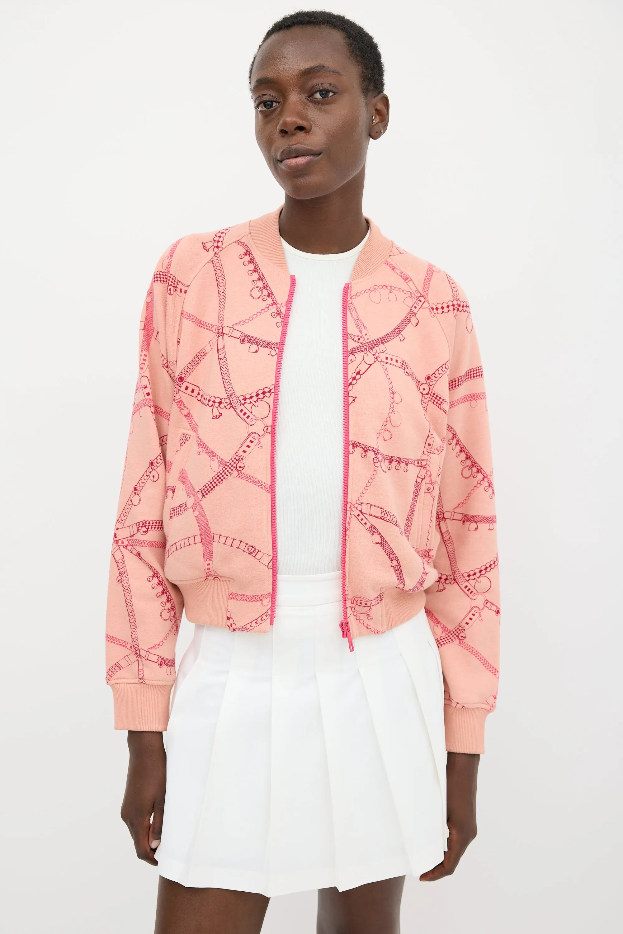 Pink Cotton Tresor de Medor Bomber Jacket