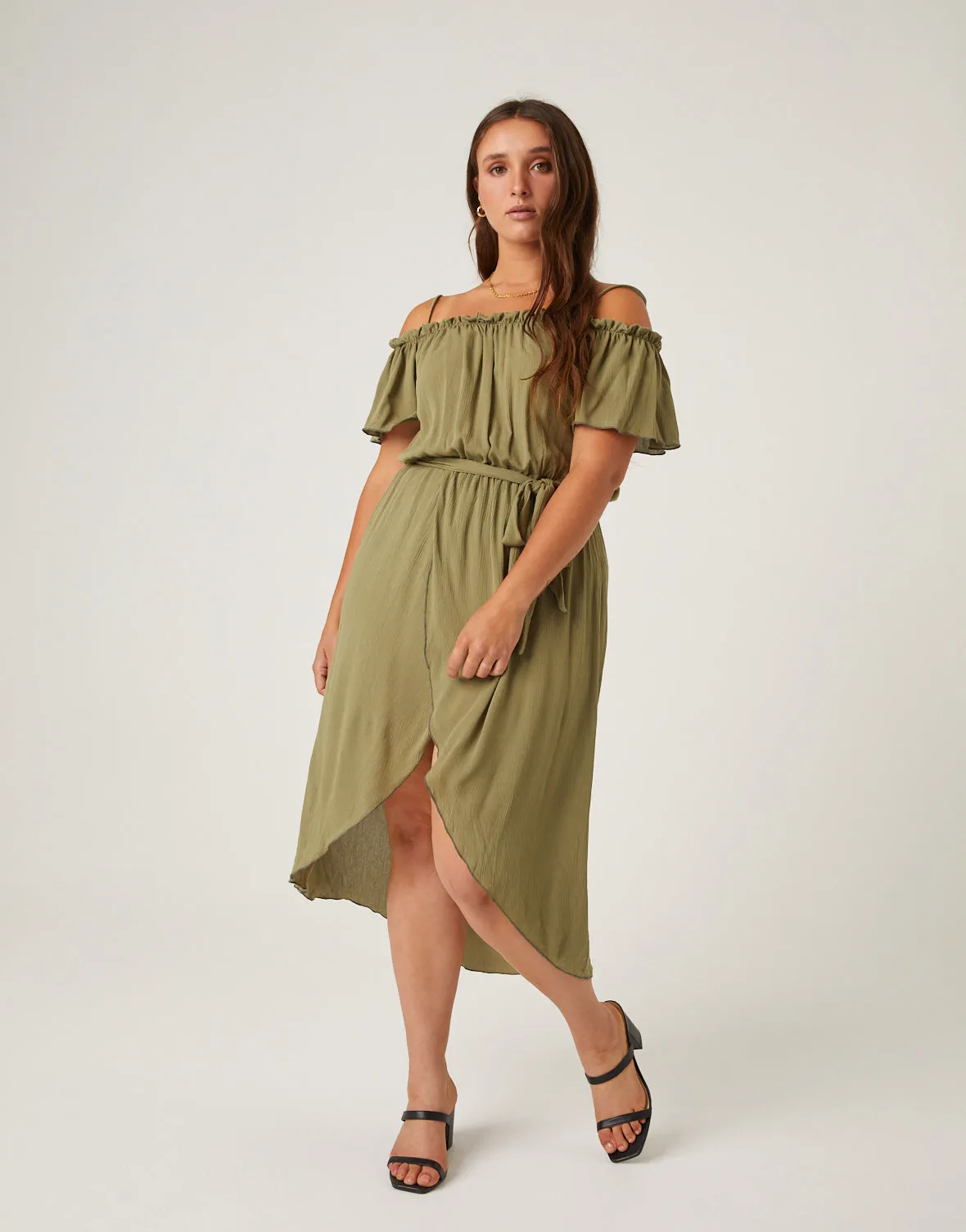 Plus Size Belted Wrap Sundress