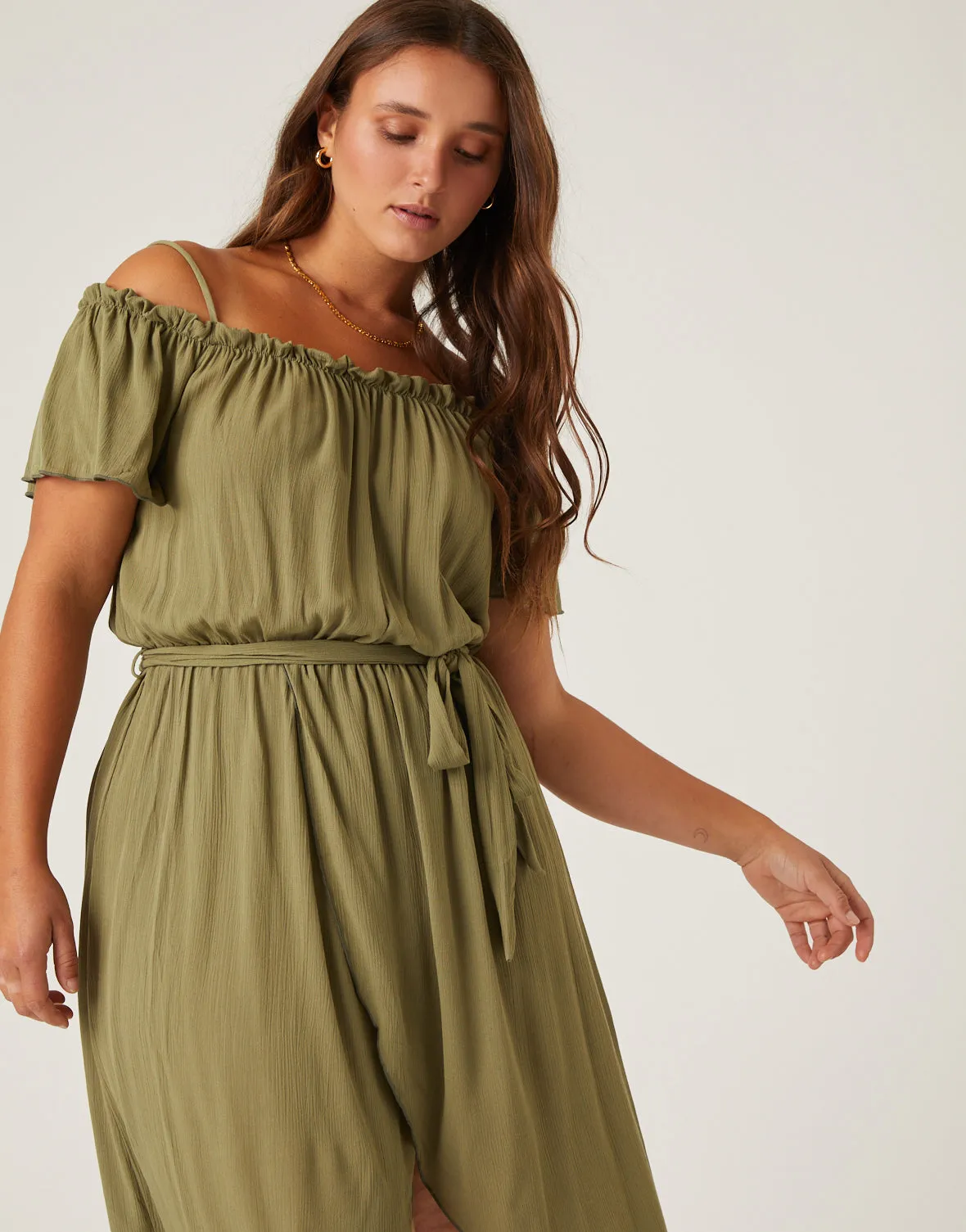 Plus Size Belted Wrap Sundress