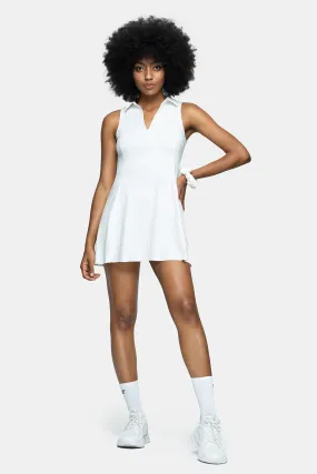 Polo Collar Tennis Dress with V-Neck