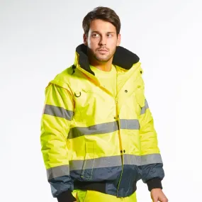 Portwest Hi Vis Contrast Bomber Jacket C465