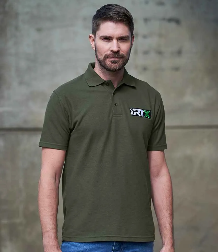 Pro RTX Pro Pique Polo Shirt - Green, Brown, Orange, Yellow