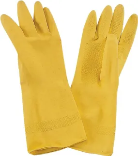 ProSource PVG-12B Disposable Work Gloves, For All Genders, L, 12.6 in L, Straight Thumb, Wide Cuff, Latex :PR: QUANTITY: 12