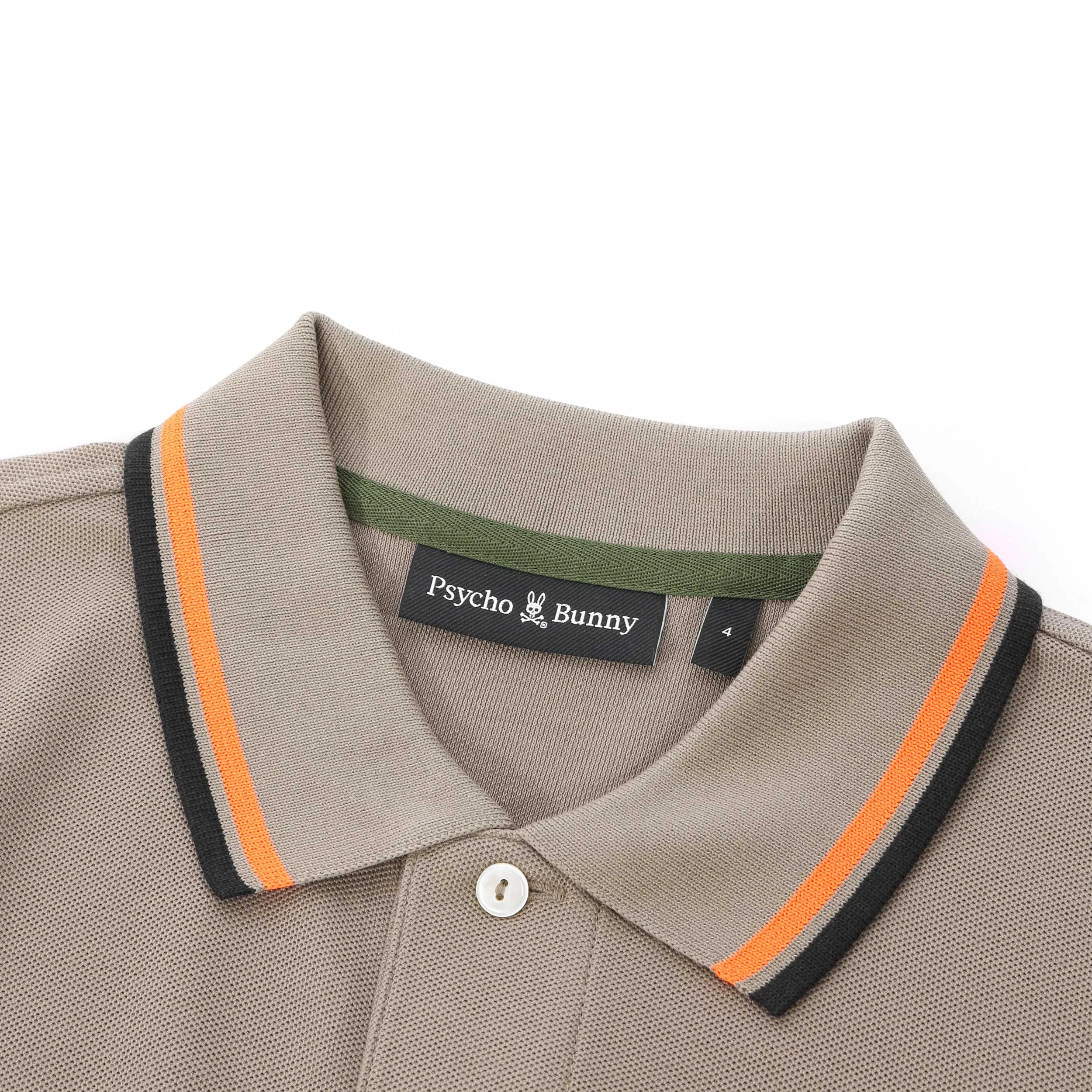 Psycho Bunny Plano Pique Polo Shirt in Antique Taupe