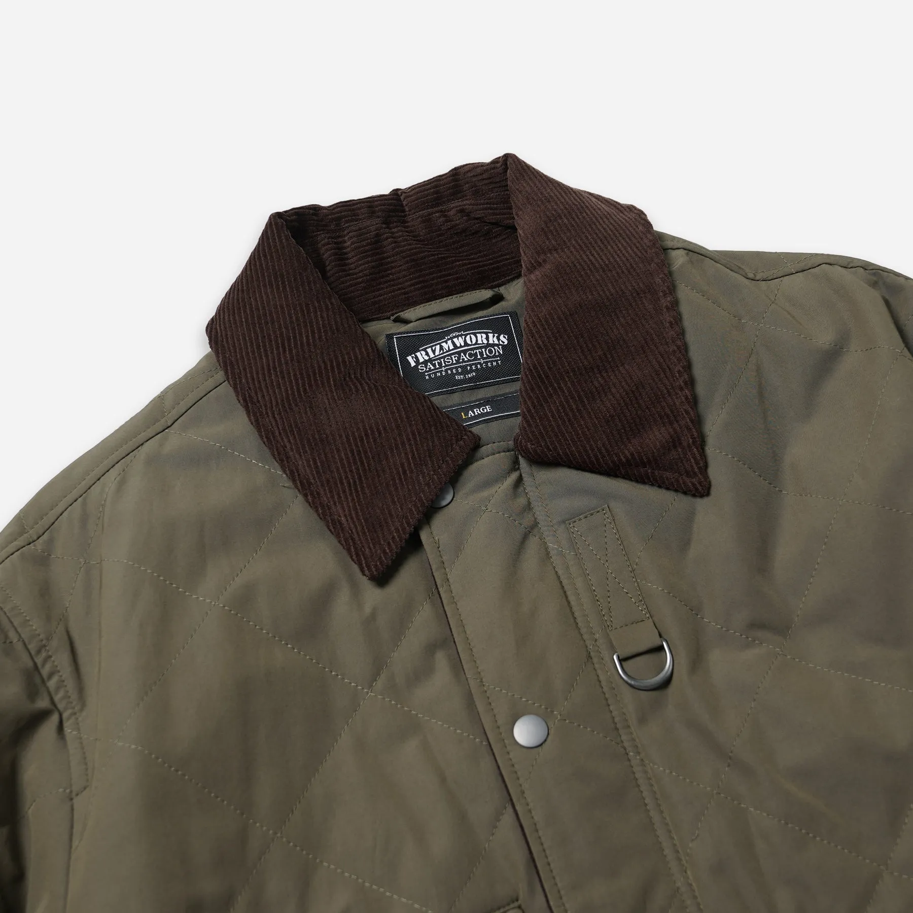 QUILTED HERITAGE HUNTING JACKET - OLIVE