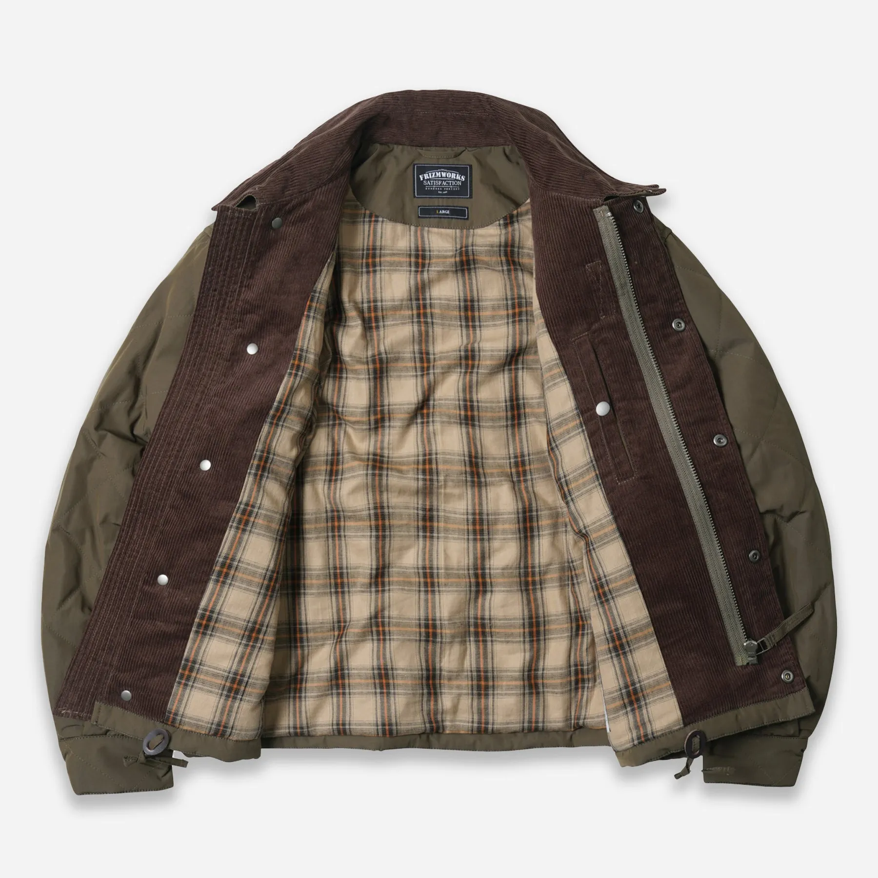 QUILTED HERITAGE HUNTING JACKET - OLIVE