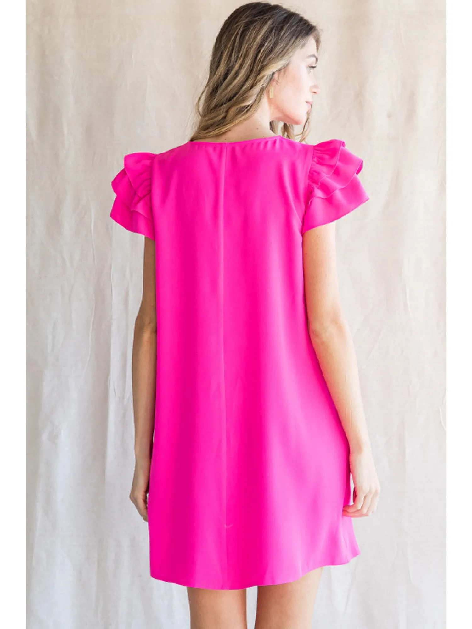 Razzle Dazzle Pink Ruffle Dress