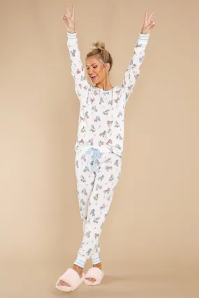 Roll With It Ivory Print Pajama Top